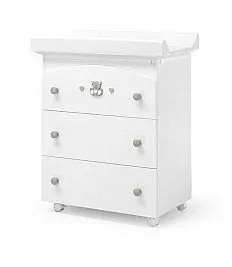 CHARLY White Tortora - previjalna miza z banjico CHARLY White Tortora - previjalna miza z banjico