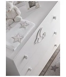 Komoda sa prostorom za presvlačenje MOON White