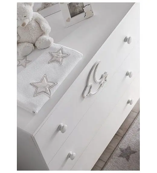 Komoda s prostorom za previjanje MOON White