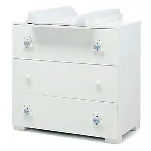 Predalnik s prostorom za previjanje TATO White Blue