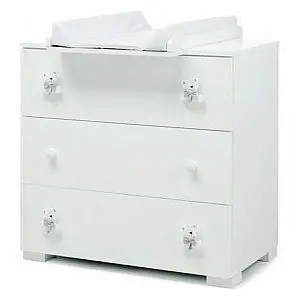 Predalnik s prostorom za previjanje TATO White Grey
