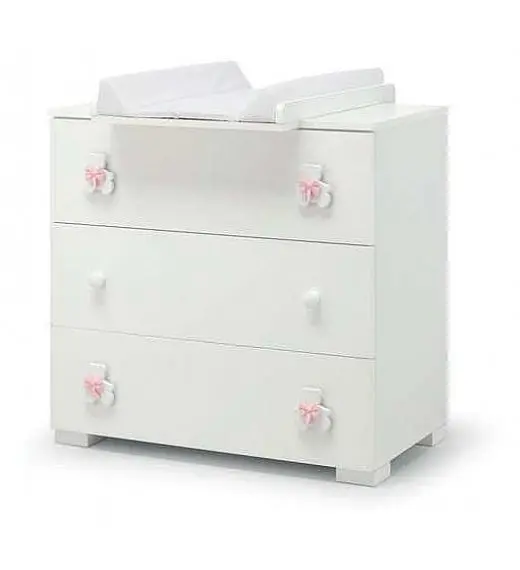 Komoda i prostor ta presvlačenje DUDU White Pink