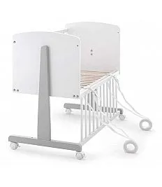 Obposteljna posteljica NINNA White Grey s posteljnino