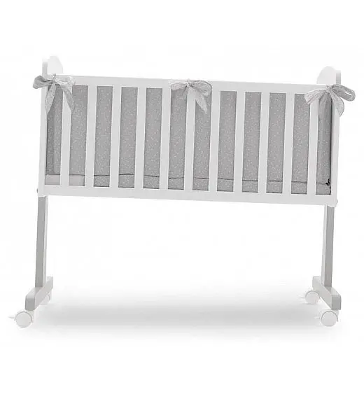 Obposteljna posteljica NINNA White Grey s posteljnino