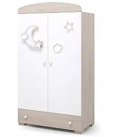 Otroška omara MOON Tortora Sbiancato