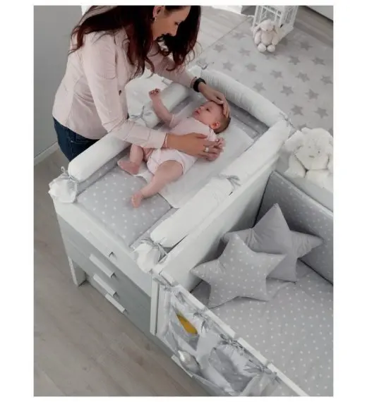 Drveni dječji krevetić EASY Grey Sbiancato