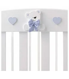 Lesena otroška posteljica TATINO White Blue Lesena otroška posteljica TATINO White Blue