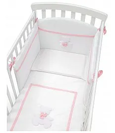 Otroška posteljnina DUDU White Pink Otroška posteljnina DUDU White Pink