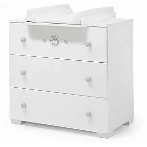 Predalnik s previjalno mizo CHARLY White Grey