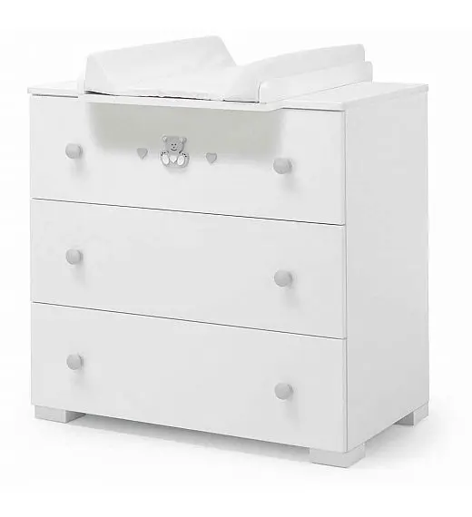 Komoda i prostor ta presvlačenje CHARLY White Grey