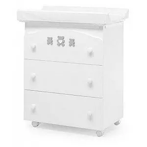 Previjalna miza z banjico MOLLY White Grey