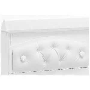 Previjalna miza z banjico SOFT Swarovsky White