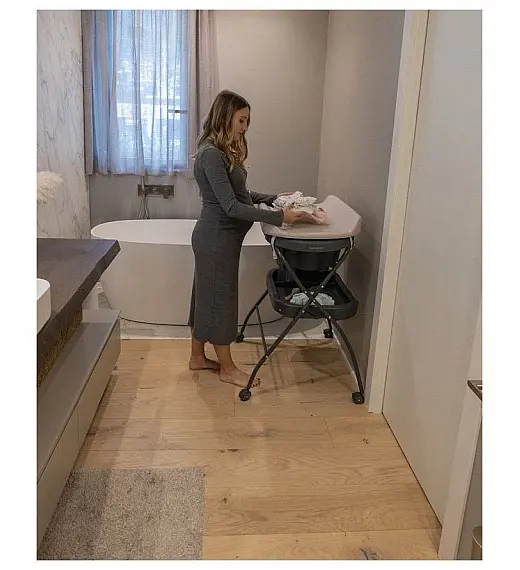 Previjalna miza z banjico BATH & CO Sand Foppapedretti