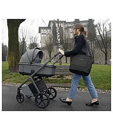 COMMANDER Steel Grey Foppapedretti otroški voziček 3v1