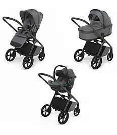 COMMANDER Steel Grey Foppapedretti otroški voziček 3v1