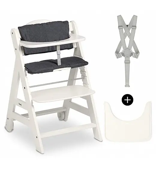 Drvena visoka stolica BETA Plus White Hauck