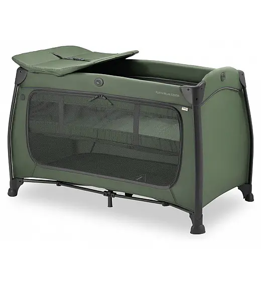 Prijenosni krevetič PLAY N RELAX CENTER Dark Green Hauck