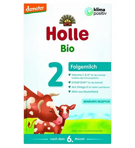 Holle nadaljevalno mleko za dojenčke 2, po 6. mesecu, 600g, BIO-DEMETER Holle