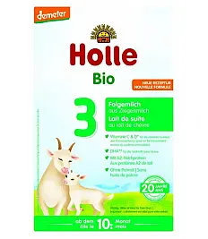 Holle nadaljevalno mleko 3 za dojenčke na bazi kozjega mleka, po 10. mesecu, 400g, DEMETER