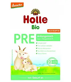 Holle Začetno mleko PRE za dojenčke na bazi kozjega mleka, 400g, BIO-DEMETER