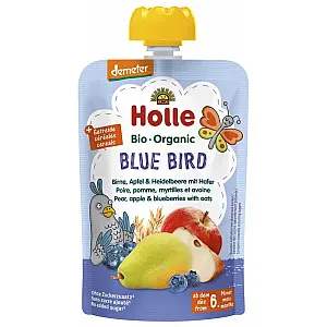 Holle Voćni pire PTICA, kruške, jabuke i borovnice nakon 6 mjeseci, 100g, BIO-DEMETER