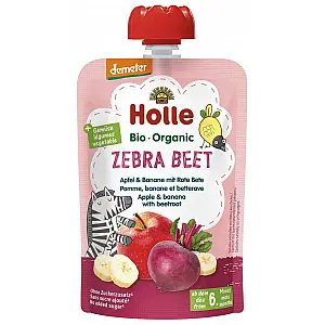 Holle Voćni pire Zebra, jabuka i banana sa ciklom, nakon 6 mjeseca, 100g BIO DEMETER
