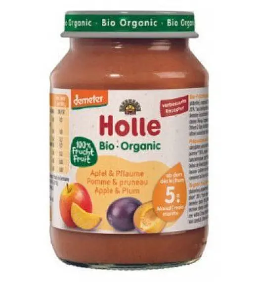 Holle jabuka i šljiva nakon 6 mjeseci, 190g, BIO DEMETER Holle