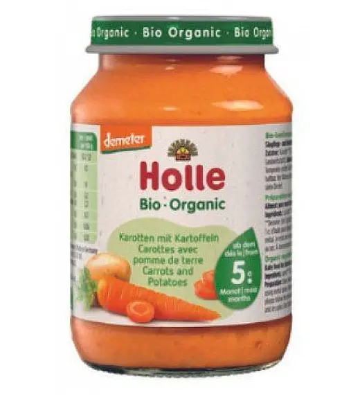 Holle Kašica od mrkve s krumpirom od 5. mjeseca, 190g, BIO DEMETER Holle