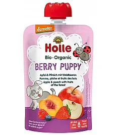 Holle sadni pire KUŽA, jabolko & breskev z gozdnimi sadeži po 8. mesecu, 100g, BIO-DEMETER Holle sadni pire KUŽA, jabolko & breskev z gozdnimi sadeži po 8. mesecu, 100g, BIO-DEMETER