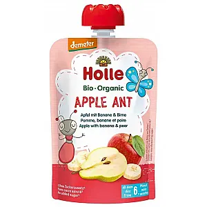 Holle vočni pire, MRAVLJA jabuke, banane i kruške nakon 8. mesecu, 100g, BIO-DEMETER