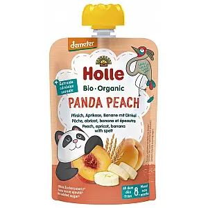 Holle PANDA voćni pire, breskve, marelice i banana sa piro po 8 mjesecu, 100g BIO DEMETER