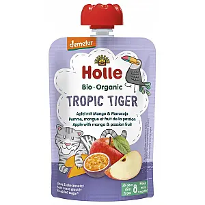 Holle Voćni pire tiger, jabuka, manga i marakuje nakon 8 mjeseca, 100g BIO DEMETER