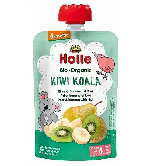 Sadni pire KOALA, hruška & banana z kivijem, BIO (Demeter), 100 g