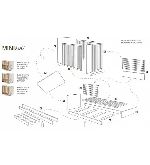Dječji krevetič MINIMAX White Natural