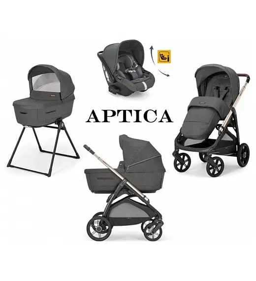 Dječja kolica 4u1 APTICA Quattro Darwin Recline Velvet Grey Inglesina