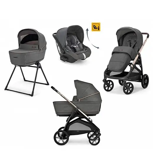 Dječja kolica 4u1 APTICA Quattro Darwin Recline Velvet Grey Inglesina