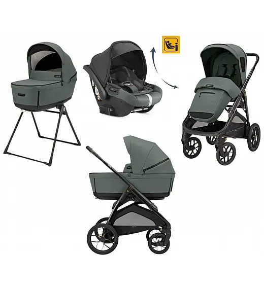 Dječja kolica 4u1 Quattro APTICA XT DARWIN RECLINE Taiga Green Inglesina