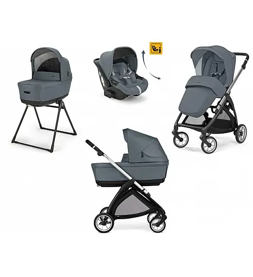 Otroški Voziček 4v1 ELECTA Darwin Recline Union Grey Inglesina