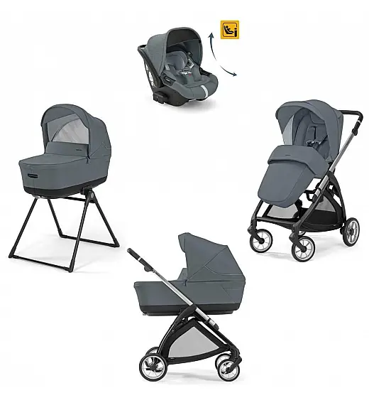 Otroški Voziček Quattro ELECTA DARWIN i-Size Union Grey Inglesina