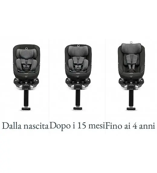 Avtosedež I-Size MARCO POLO 360° Vulcan Black 40-105 cm Inglesina