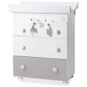 Previjalna miza z banjico DOLCI COCCOLE Grey