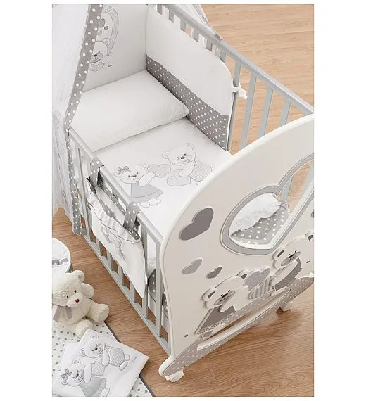 DOLCI COCCOLE Grey lesena otroška postelja Italbaby