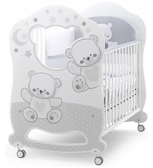 JOLIE White Grey Oblo dječji krevetić Italbaby