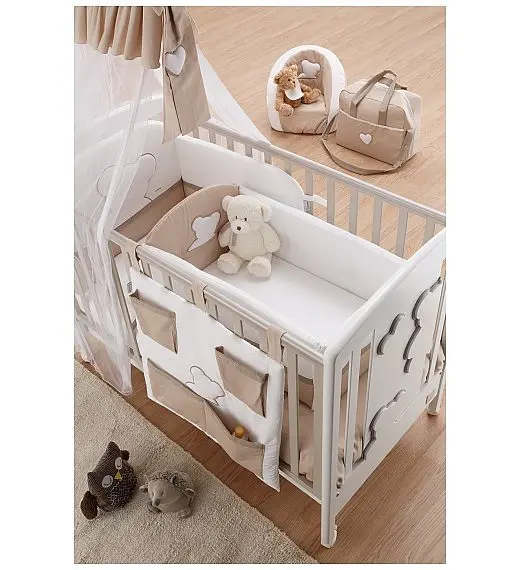 MATISSE White Choco drveni krevetič i madrac Italbaby