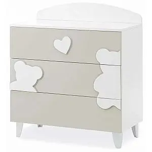 Lesena komoda MATISSE White Choco
