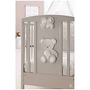 Lesena posteljica z vzmetnico PELUCHE Choco