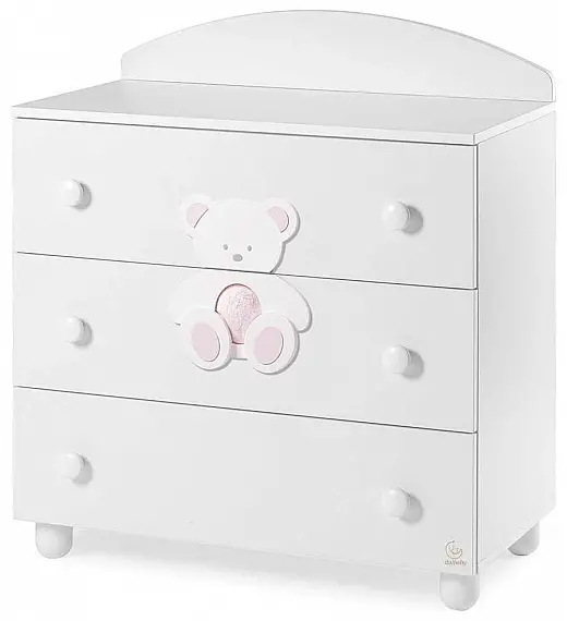 Lesena komoda PELUCHE Pink Italbaby