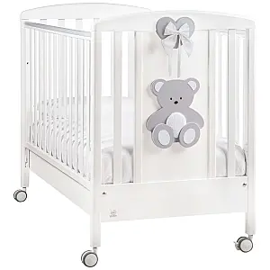 Drveni krevetič i madrac PELUICHE Grey
