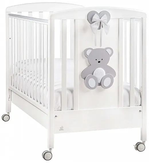 Drveni krevetič i madrac PELUICHE Grey Italbaby