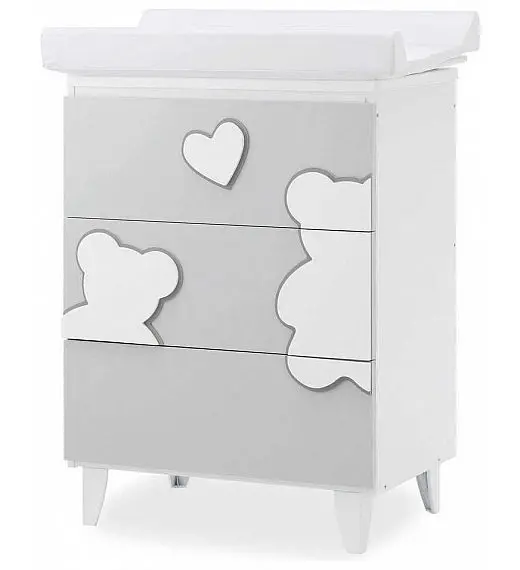 Komoda sa kadicom MATISSE White Grey Italbaby